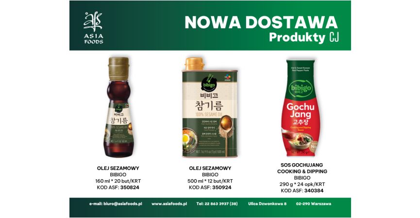 NOWA DOSTAWA: PRODUKTY CJ