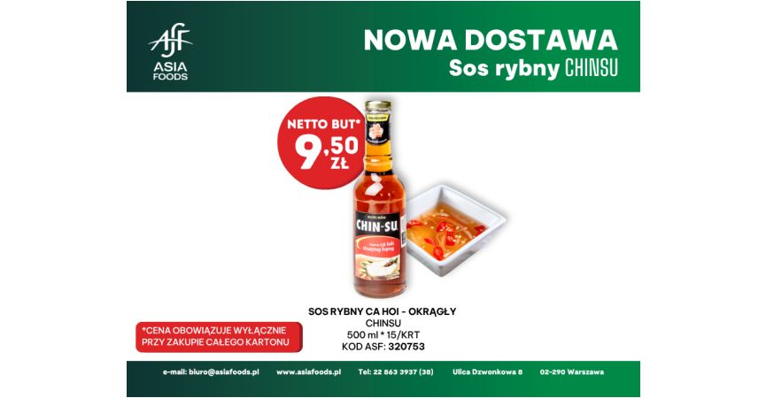 NOWA DOSTAWA: SOS RYBNY CHINSU