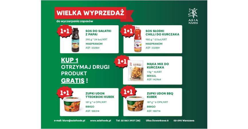 WYJĄTKOWA OFERTA: 1+1