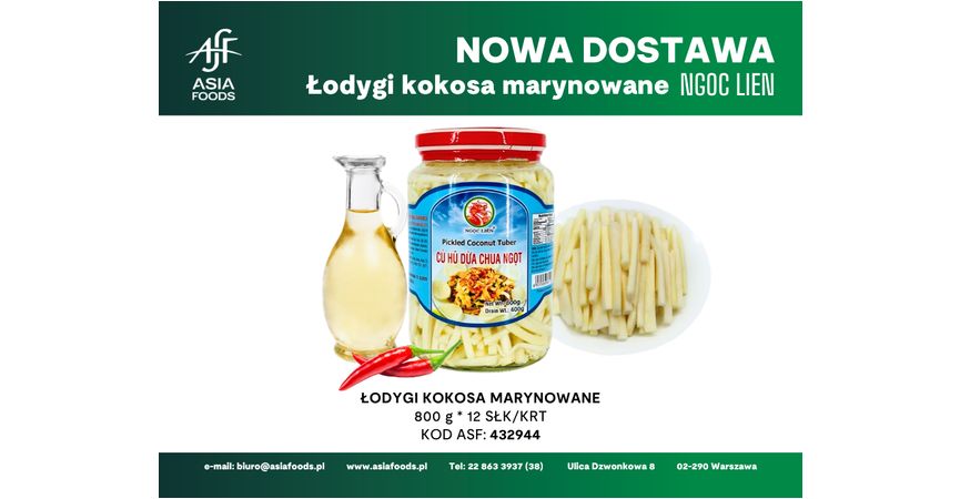 NOWA DOSTAWA: ŁODYGI KOKOSA MARYNOWANE