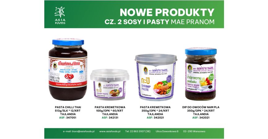 NOWE PRODUKTY: SOSY I PASTY MAEPRANOM CZ.2