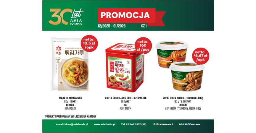 PROMOCJA DO KOŃCA 01/2026: CJ FOODS CZ.1