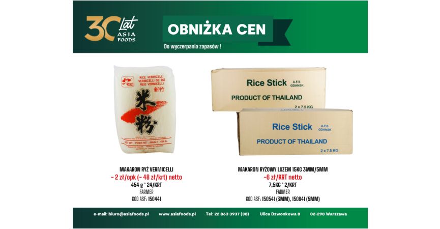 OBNIŻKA CEN: MAKARON FARMER CZ.2