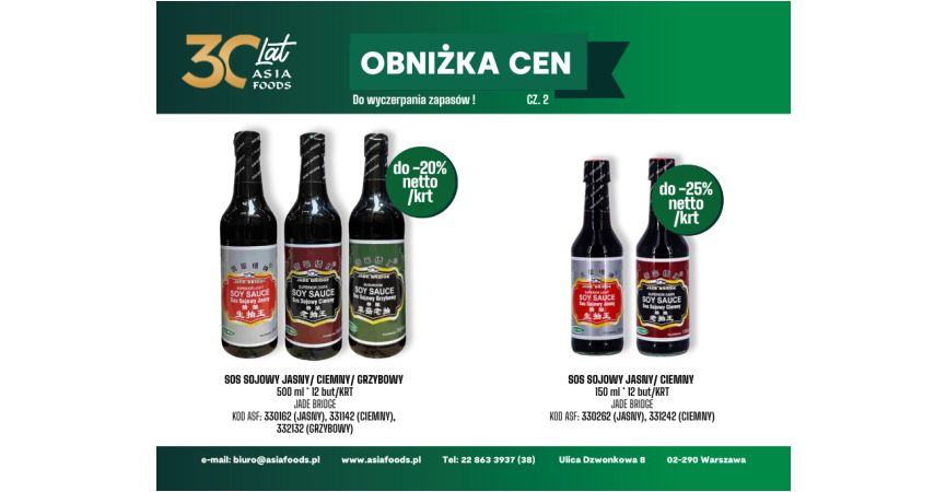 OBNIŻKA CEN: SOS SOJOWY JADE BRIDGE CZ.2