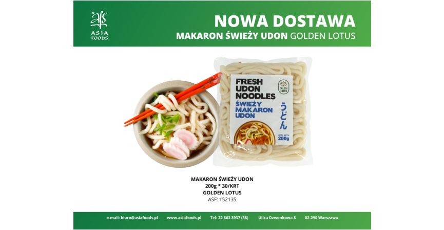 NEW ARRIVAL: MAKARON ŚWIEŻY UDON GOLDEN LOTUS