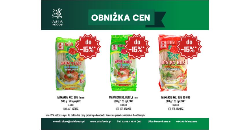 OBNIŻKA CEN: MAKARON GIA BAO 500G