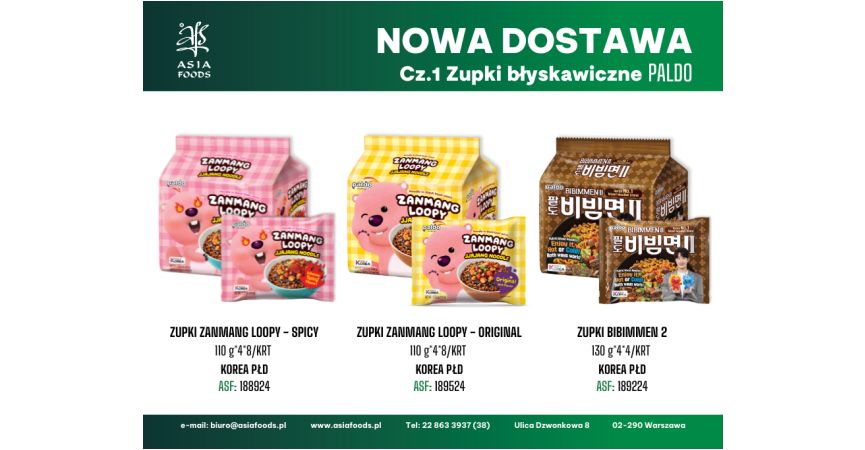 NOWE PRODUKTY: ZUPKI PALDO CZ.1