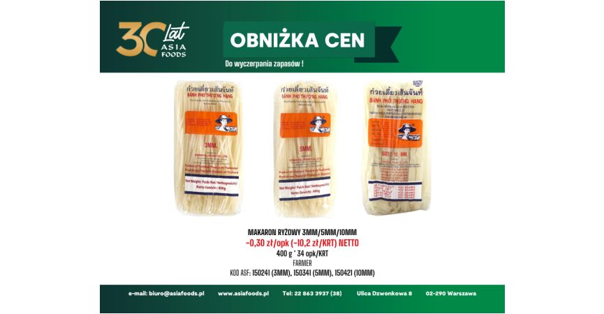 OBNIŻKA CEN: MAKARON FARMER CZ.1