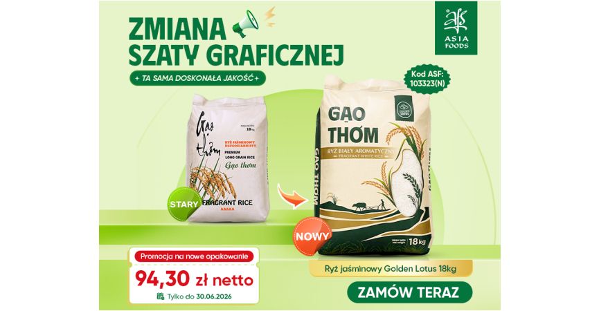 OGŁOSZENIE: NOWA SZATA GRAFICZNA RYŻU JAŚMINOWEGO GOLDEN LOTUS