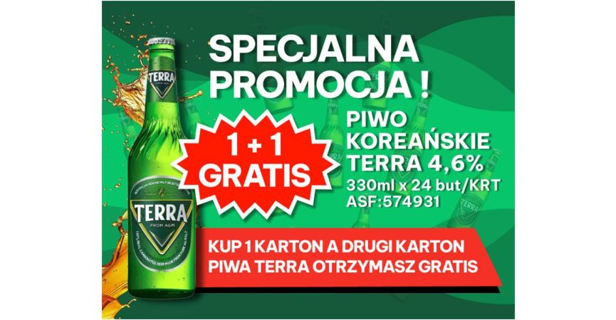 SPECJALNA PROMOCJA: PIWO KOREAŃSKIE TERRA 4,6%