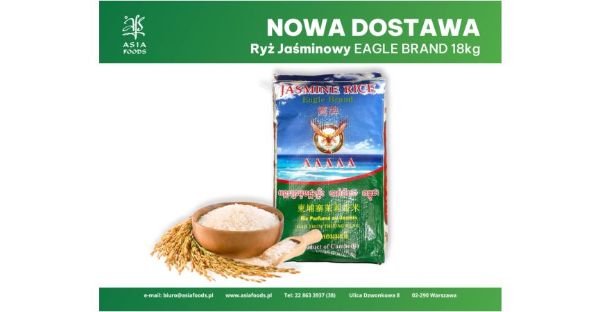 NOWA DOSTAWA: RYŻ JAŚMINOWY EAGLE BRAND 18KG