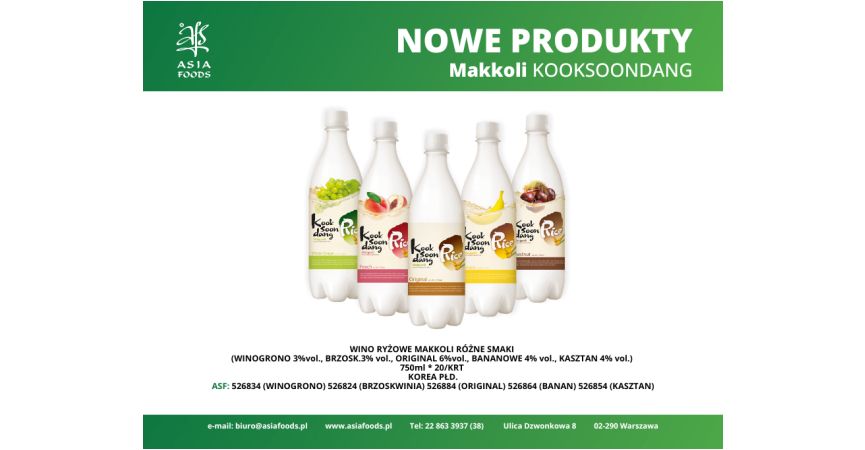 NOWE PRODUKTY: MAKKOLI KOOKSOONDANG