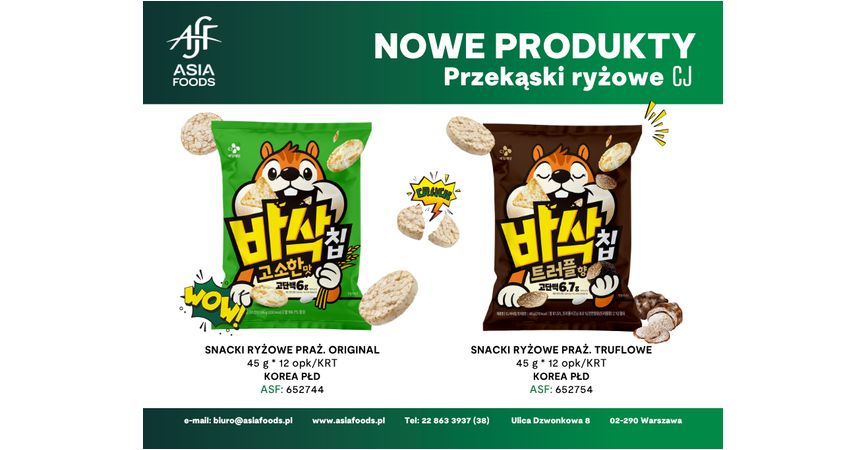 NOWE PRODUKTY: PRZEKĄSKI RYŻOWE CJ