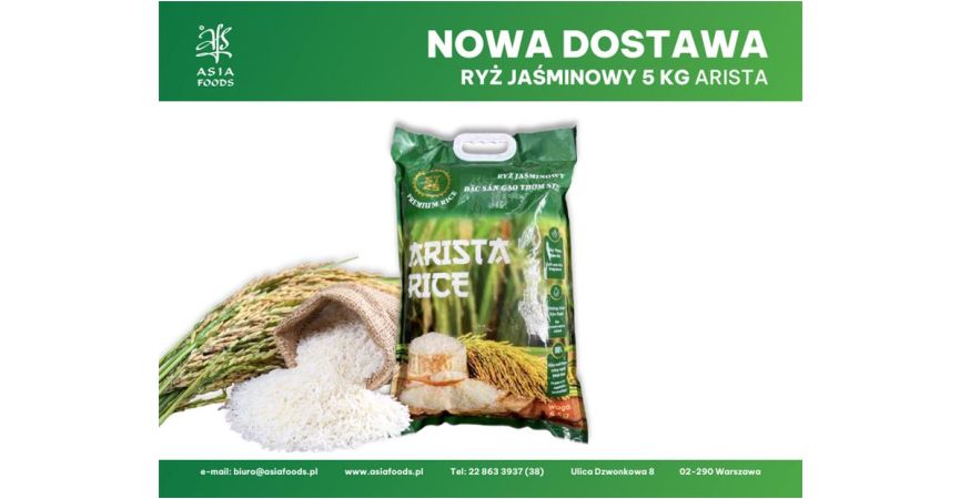 NOWA DOSTAWA: RYŻ JAŚMINOWY 5KG ARISTA ST25