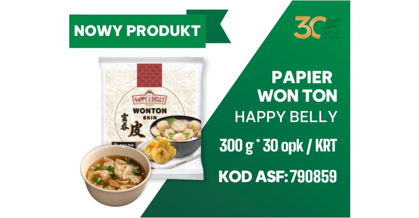 NOWY PRODUKT: PAPIER WON TON HAPPY BELLY