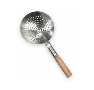 CEDZAK CZERPAK Z DREWNIANYM UCHWYTEM 28CM