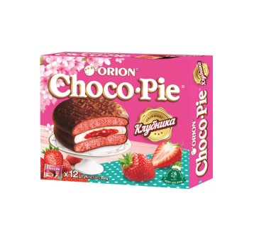 CIASTO CHOCOPIE TRUSKAWKOWY-360g*8 PDL/KRT