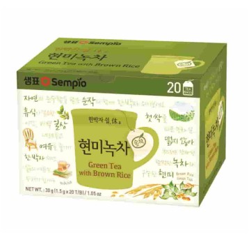 HERBATA ZIELONA Z BRĄZ. RYŻEM -SEMPIO-30g *20/KRT