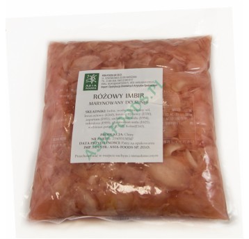 IMBIR MARYNOWANY - RÓŻOWY - ASF- 1,5 kg*10op/k