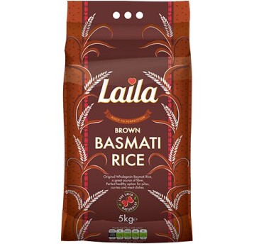RYŻ BASMATI BRĄZOWY LAILA 5 KG/WOREK