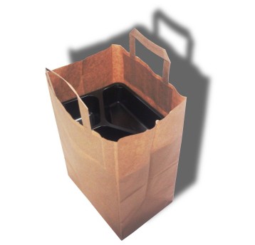 TORBA PAPIER BRĄ 260x160x260 UCHO PŁAS. 250szt/KRT