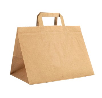 TORBA PAPIER BRĄ 320x220x250 UCHO PŁAS. 250szt/KRT